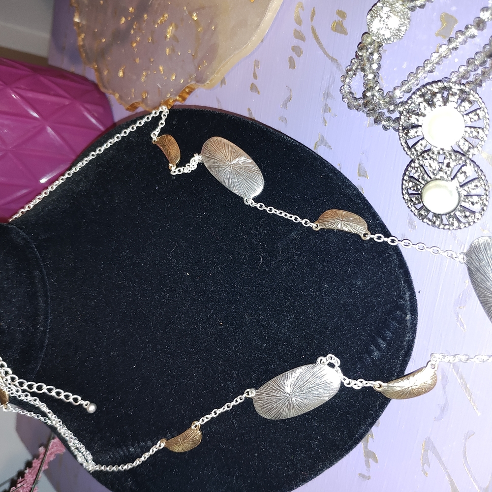 Elegant Silver and Gold Women's Necklace